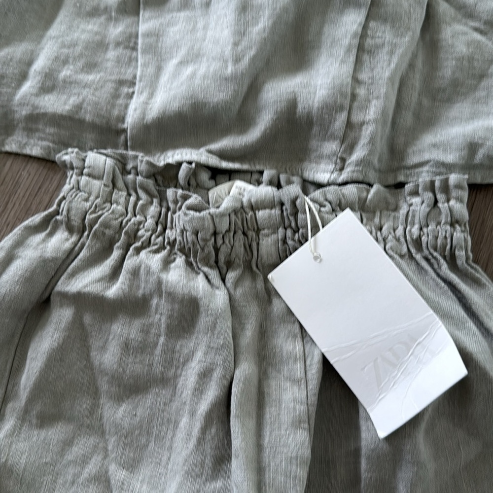 Zara Girls Linen Floral Matching Set NWT size 5 years - Picture 4 of 11